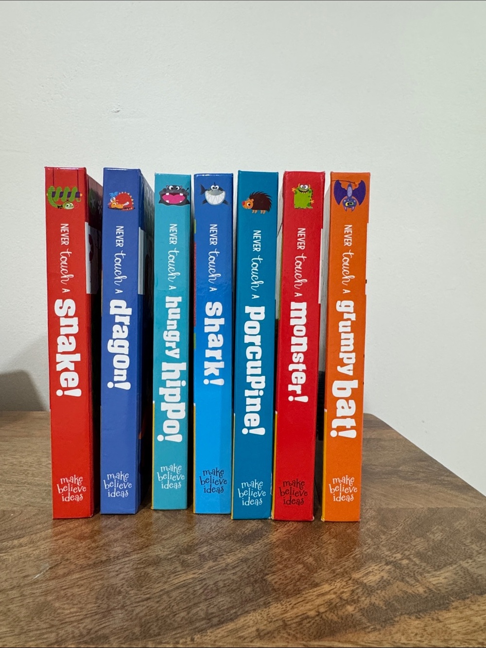 Never Touch! Colorful Kids Board Book Set - Blue, Red, Orange